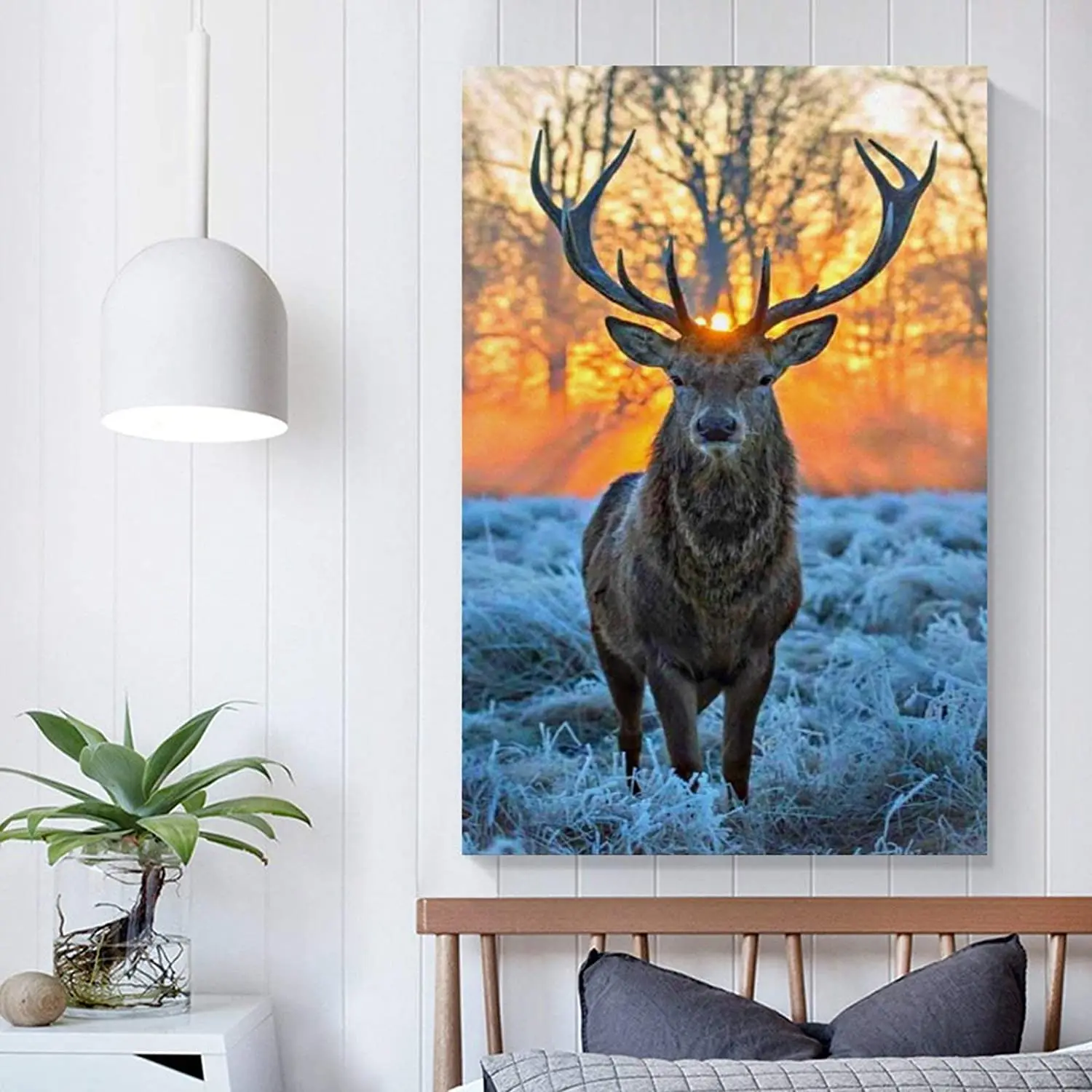 

Beautiful Wild Animal Deer Poster Decorative Painting Canvas Wall Art Living Room Posters Bedroom Painting