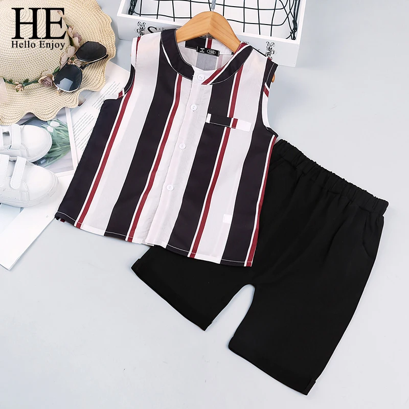 Комплект одежды для мальчиков HE Hello Enjoy летний топ и шорты с аппликацией в виде