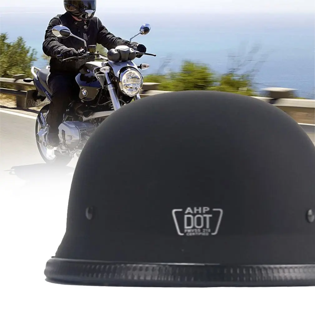 

Newest M/L/XL Motorcycle Helmet Matte Black German Style Vintage Durable Half Face German Helmet Motorcycle Helmet Hot Selling