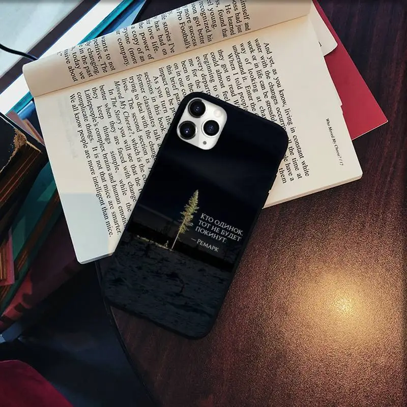 

Russian script Quotes Printing view Phone Case for iPhone 11 12 pro XS MAX 8 7 6 6S Plus X 5S SE 2020 XR Soft silicone Cover