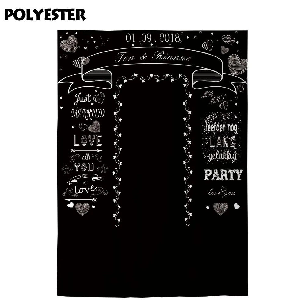 Allenjoy фон для фотосъемки любовь Свадебная тема пользовательское имя Дата Меловые