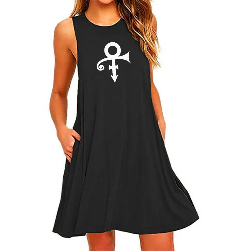 Символ любви графический принт сексуальное платье для женщин девушке подарок