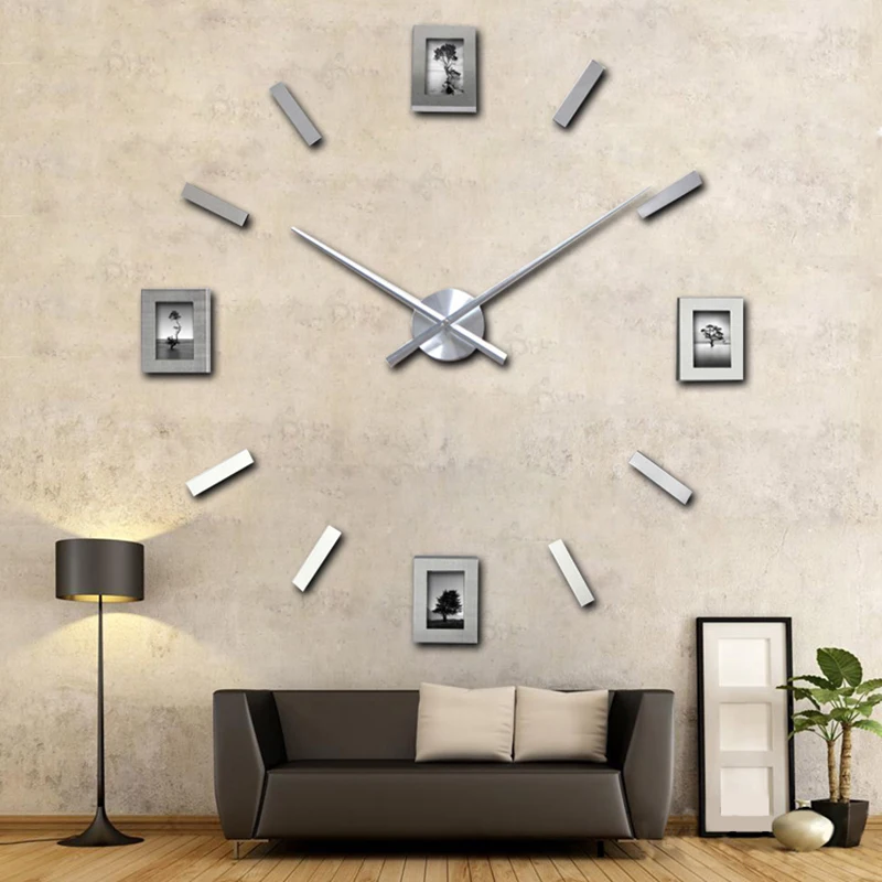 Объемные большие настенные часы современные дизайнерские кварцевые модные с
