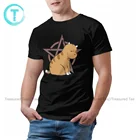 Футболка Satan забавные 100 процентный хлопок короткий рукав Футболка с принтом летняя футболка мужская негабаритных