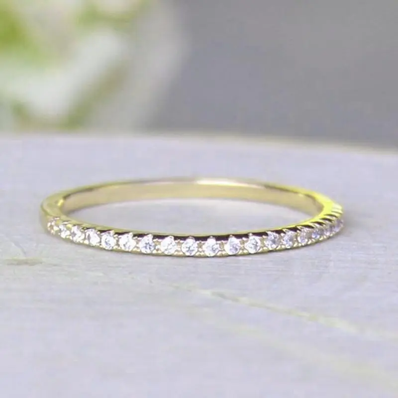 

Luxury Clear Crystal Rings for Women Rose Gold Color Bridal Wedding Jewelry Accessories Gifts Wholesale Women's Promise Ring