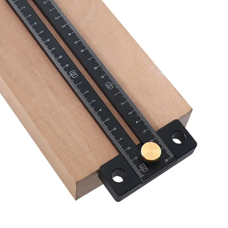 

Aluminum Alloy 180/280mm Scale Metric Measure Scribing Ruler T Style Woodworking Carpentry Marking Tool