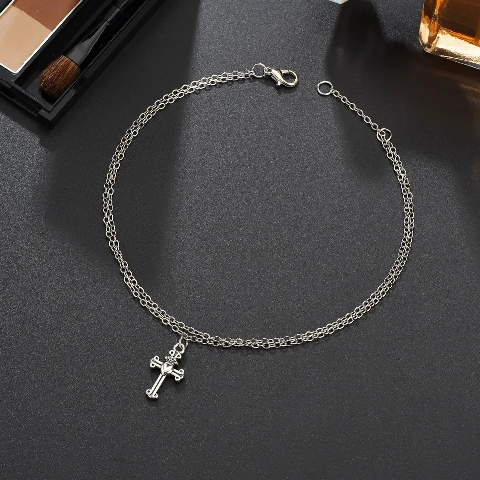 Женский многослойный браслет на ногу Серебряный слон ювелирное изделие из