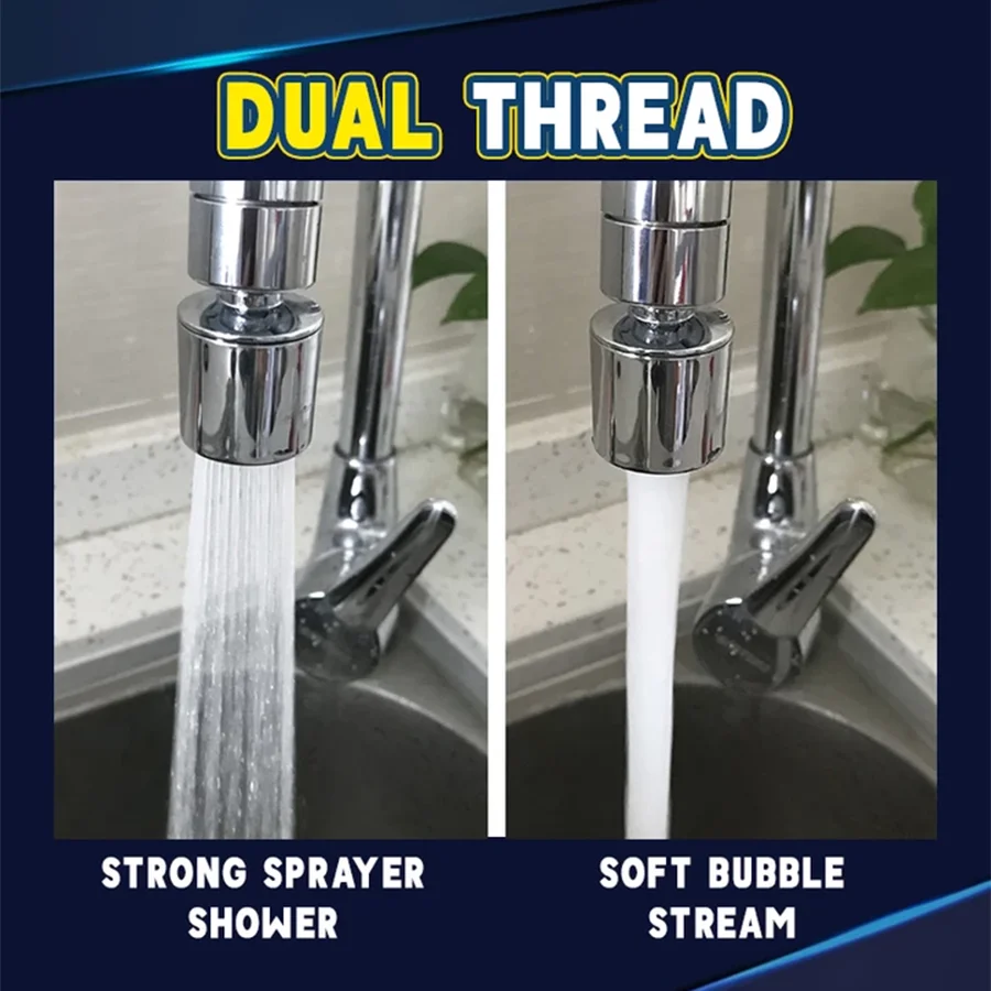 360° Swivel Faucet Aerator Kitchen Sink 360-Degree Sprayer Shower Aerators Brass Water Saving Tap | Спорт и развлечения