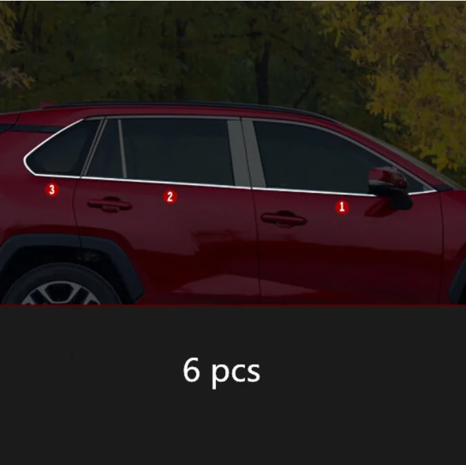 

Stainless steel door window trim window trim cover trim for Toyota RAV4 2020