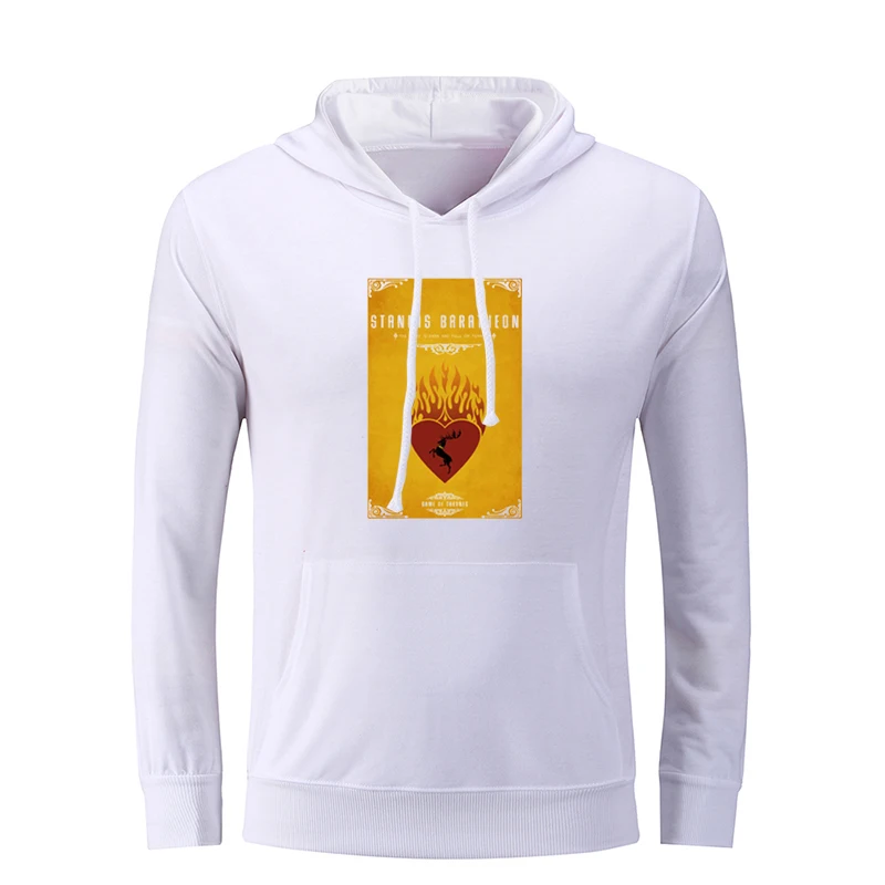 Bucks Game of Thrones House Baratheon Storm's End Ours Is the Fury Men Graphic Hoodie Sweatshirt Strings Hooded Pullover Gift | Мужская