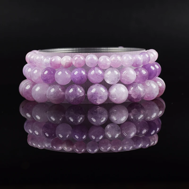 Браслеты из кварца розового цвета на руку ювелирные украшения со стразами