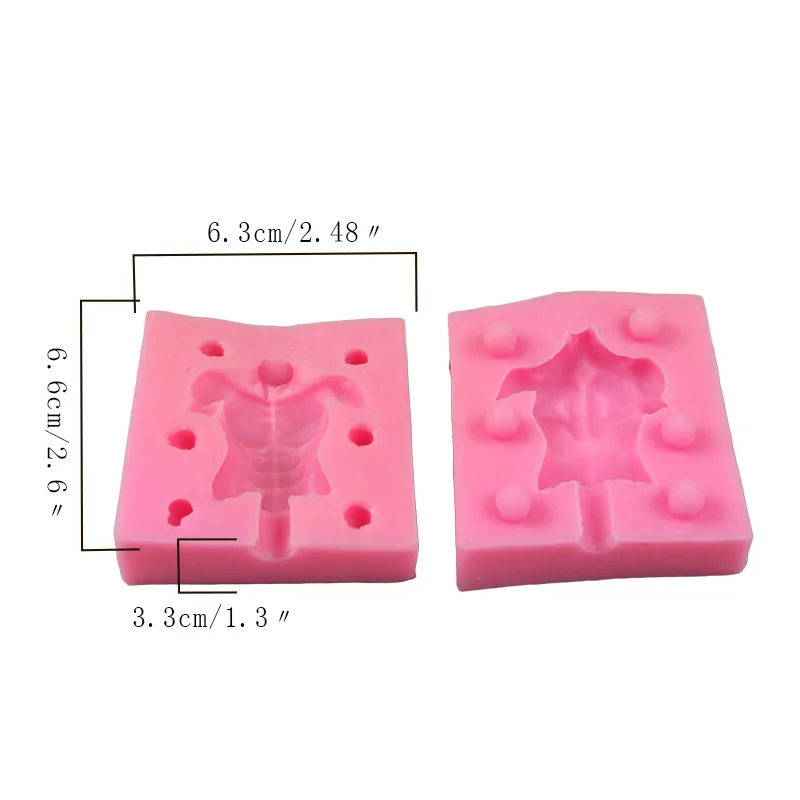 Модель человеческого тела Еда-Класс силиконовые формы 3D Форма мужчин