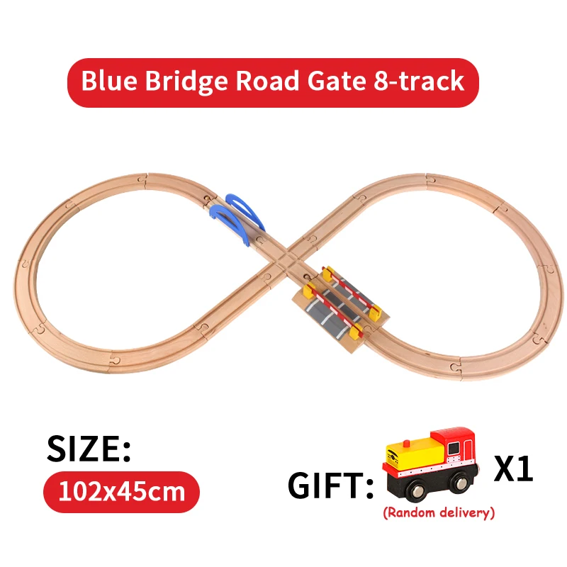 Набор деревянных дорожек игрушки железная дорога волшебная деревянная дорожка