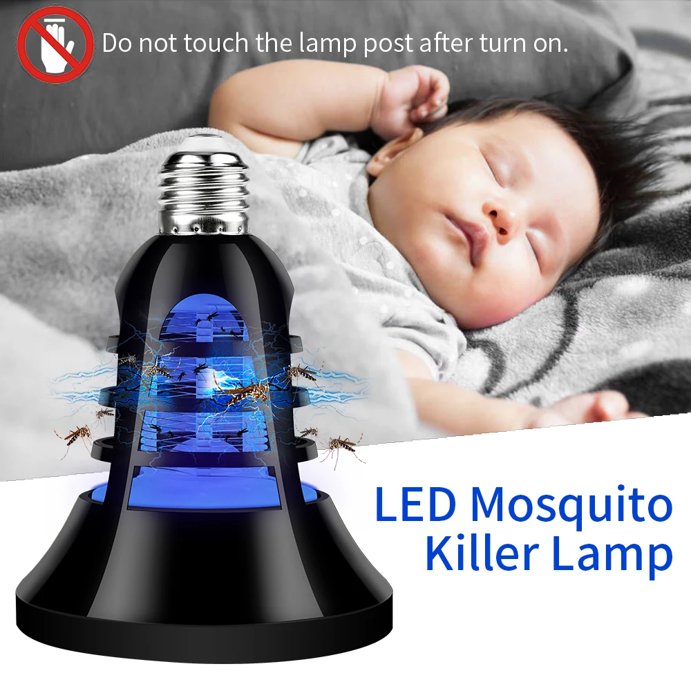

LED 220V Mosquito Killer Lamp Electric Fly Bug Zapper Indoor LED 5V Light Photocatalytic 110V UV Insect Trap Bulb Night Light