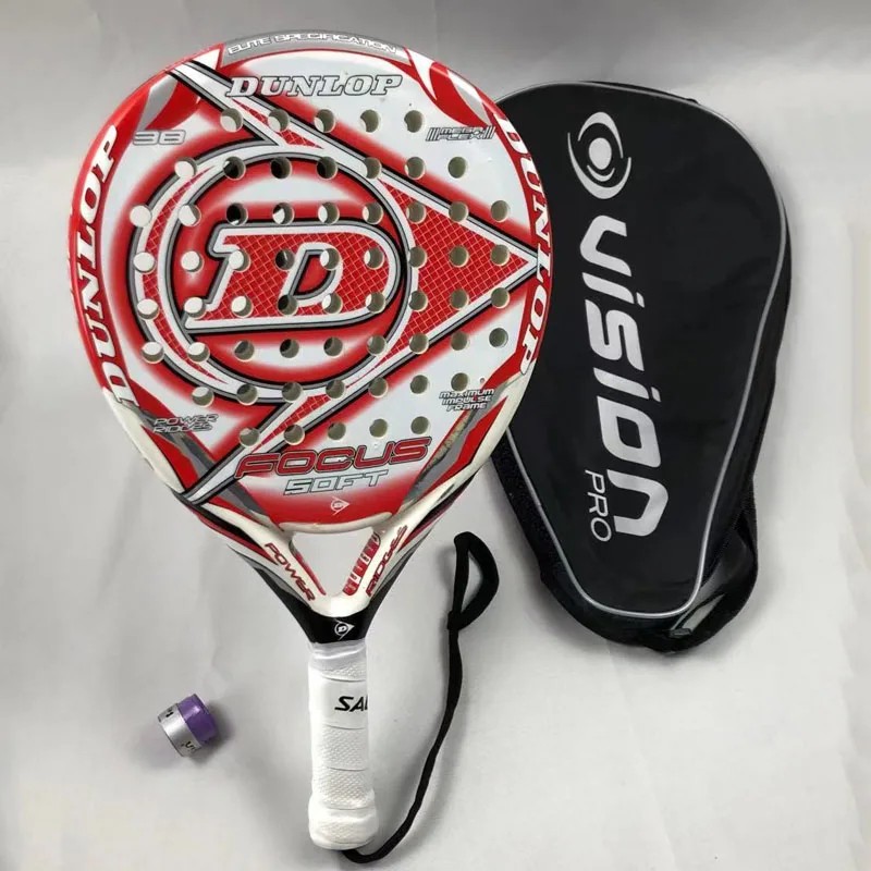 

Men Padel Tennis Racket Carbon Fiber EVA Face raquete Beach Tennis Padel Beach Racquet Racket Paddle Tennis With Cover