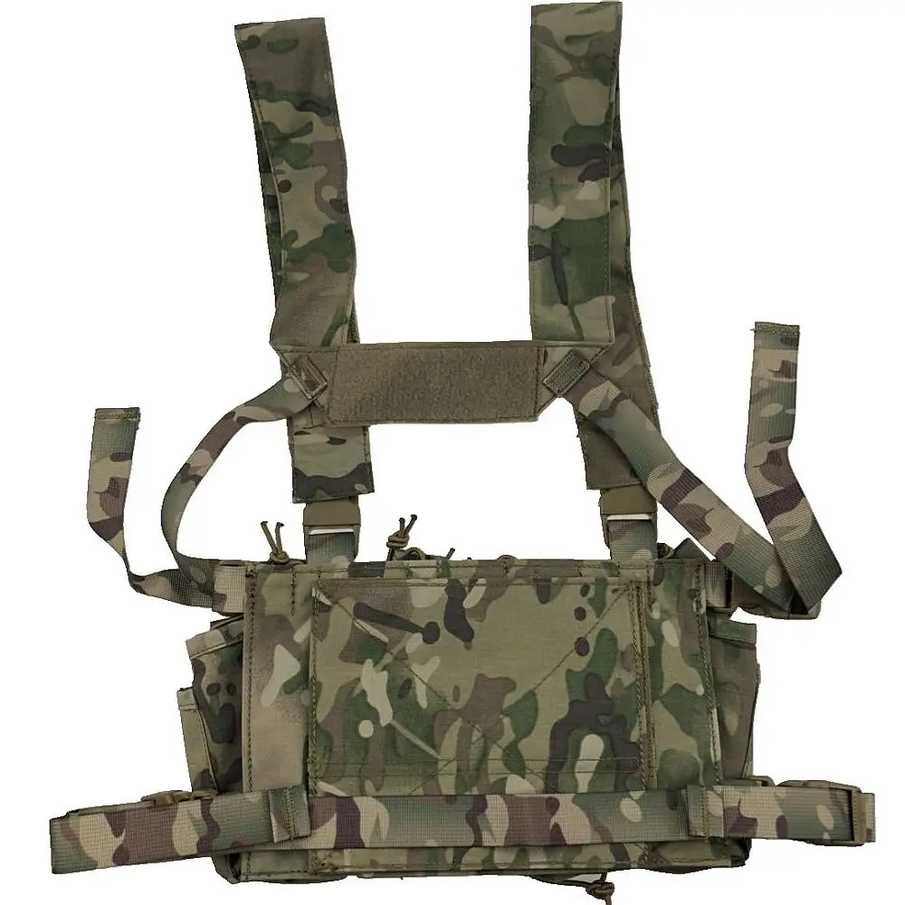 Мультикам Тактический Molle Жилет патронов нагрудная установка съемный охотничий страйкбол пейнтбол снаряжение жилет с AK 47/74 подсумок