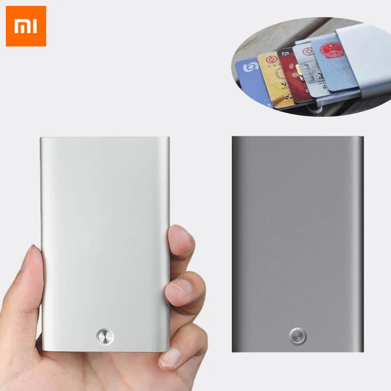 Креативный чехол для визиток Xiaomi, автоматическая всплывающая коробка, держатель для карт, металлический кошелек для карт, коробка для карт, для мужчин и женщин