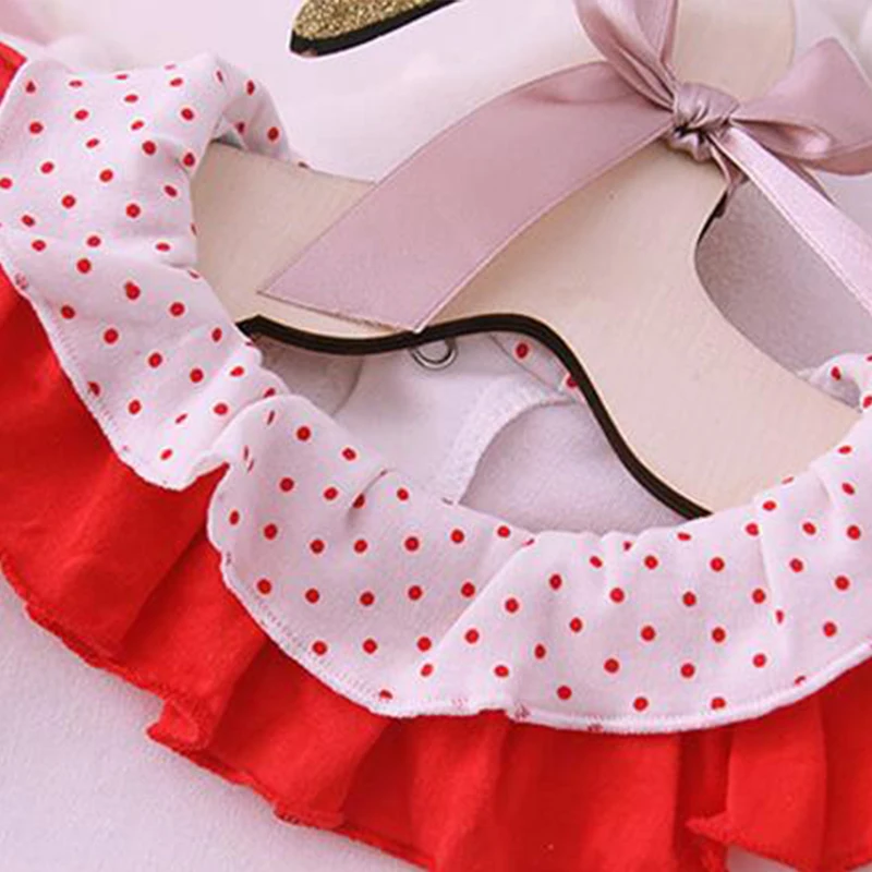 Модный Рождественский комбинезон с длинными рукавами для маленьких девочек