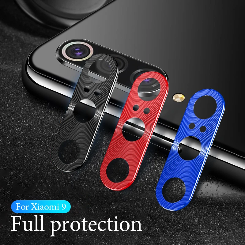 Защитный чехол для камеры на Xiaomi Mi9, 9 Se, Mi8, 8 Mix 3, Redmi 7, K20 Note Pro, металлический полный задний пленка, красный.