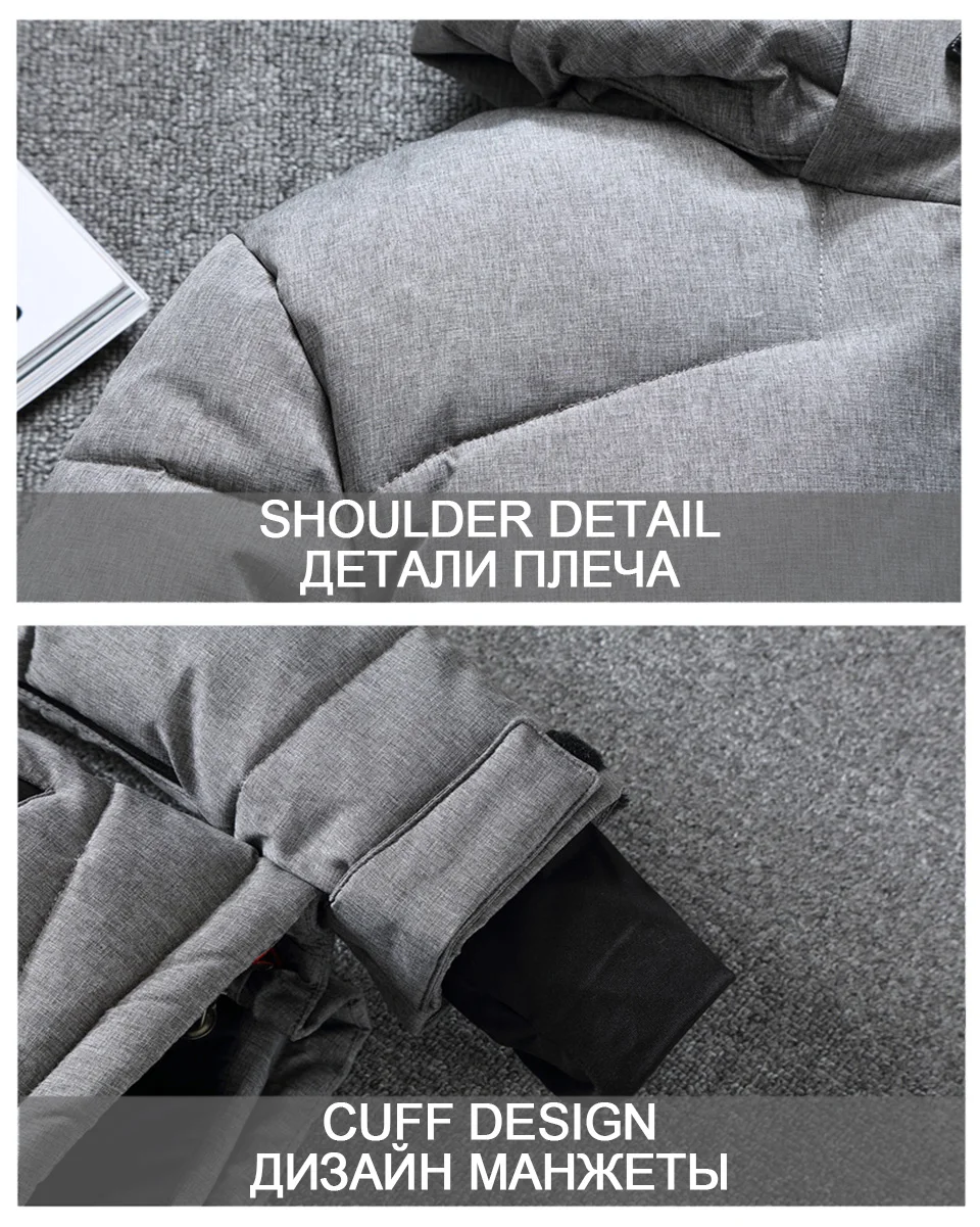 Новинка, фирменные зимние мужские теплые плотные повседневные пальто из 90% утиного пуха, ветрозащитные отстегивающиеся мужские пуховики с капюшоном