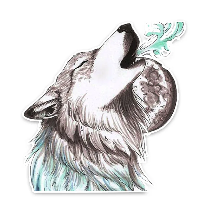 

PVC Fashion Animal Wolf Car Sticker Decal Waterproof and SunscreenCar Accessories 15cm*15cm