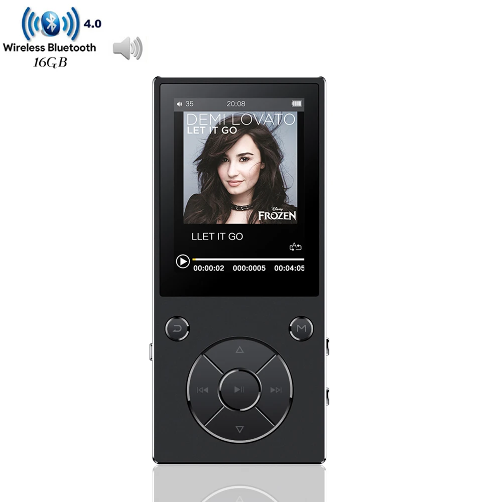 C11-MP3-black Mp3-плеер с Bluetooth, встроенный динамик, металлический музыкальный плеер без потерь с fm-радио, электронная книга для Walkman с поддержкой tf-карты до 128 ГБ - Цвет: C11-MP3-black