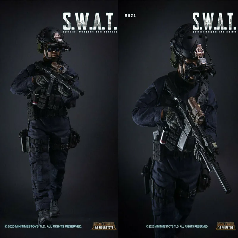 

Mini Times Toys 1/6 M024 SWAT 2.0 LAPD Male Soldier Figure Special Weapons & Tactics Set