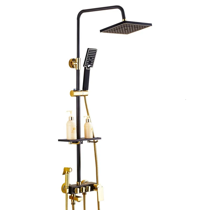Douchette Banheiro Choveiro Columna Panel Conjunto De Painel Preto Duschset Chuveiro Eletrico Douche Ducha Bathroom Shower | Обустройство