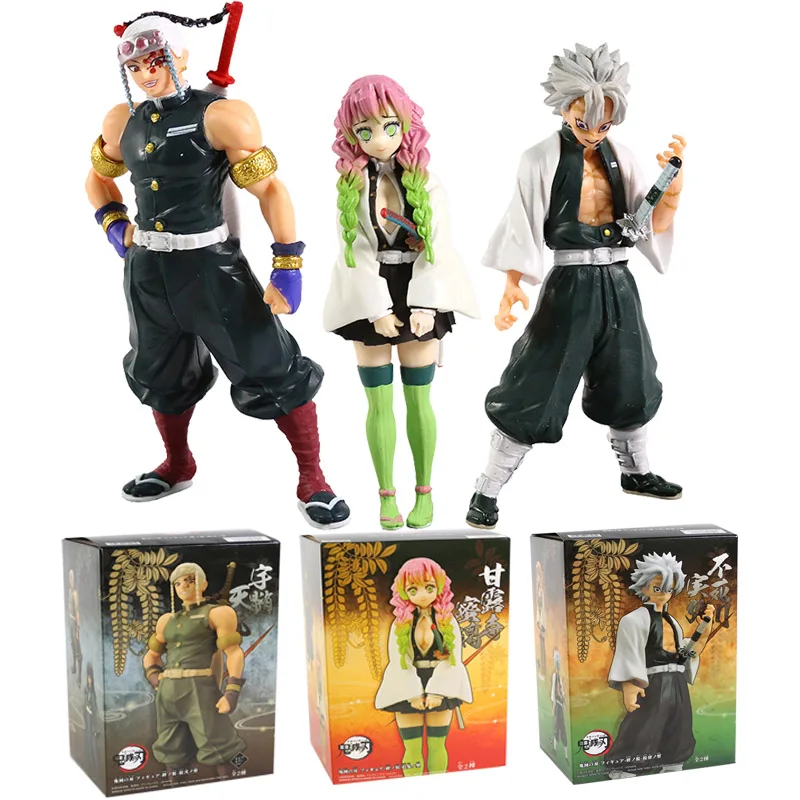 Игрушка-убийца демонов Shinazugawa Sanemi Uzui Tengen Kanroji Mitsuri, фигурка, модель, настольные украшения, Коллекционная модель, игрушка в подарок