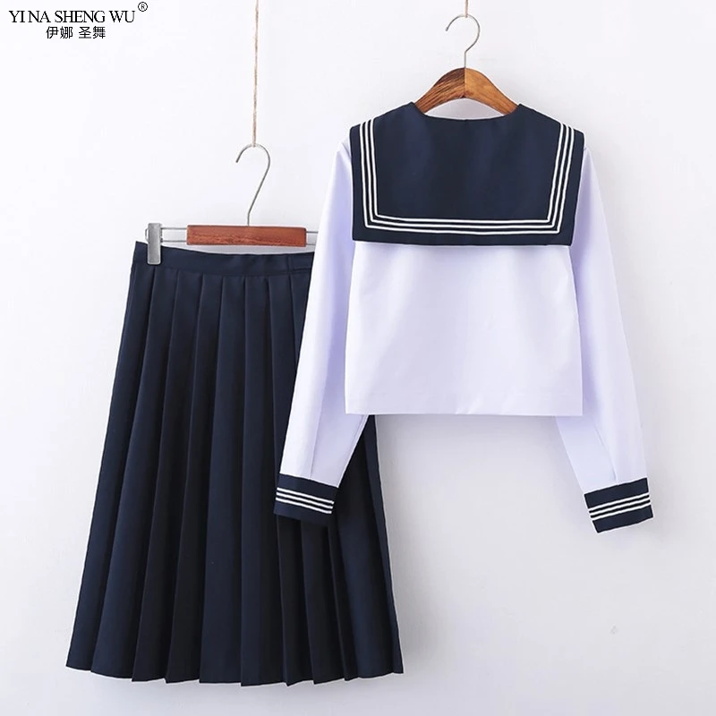 Japanese School Uniforms for Girls Solid Color COS Pleated JK Skirts Black Grey High Student Academy Style Bottoms | Тематическая