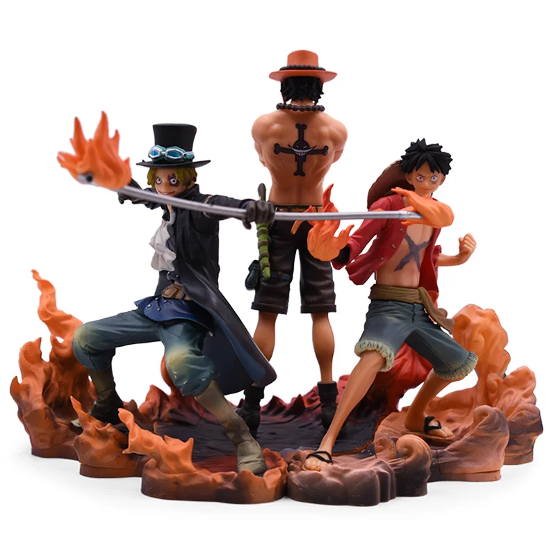 3 шт. Набор фигурок аниме обезьянка D Луффи сабо эйз три брата ПВХ экшн-фигурки