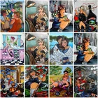 Набор для алмазной вышивки сделай сам, картина из мультфильмов толстые женщины, квадратнаякруглая, Набор для творчества, домашний декор