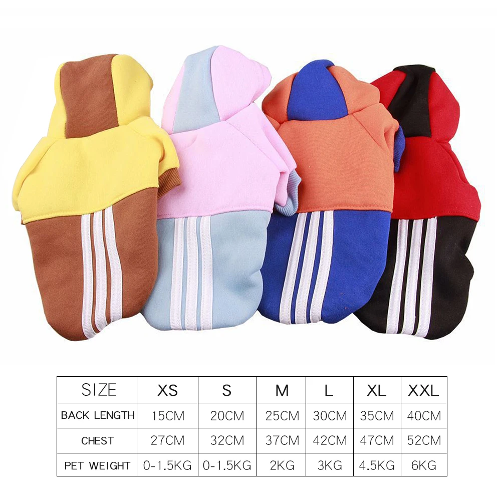 Одежда для собак зимние спортивные толстовки маленьких чихуахуа мопса