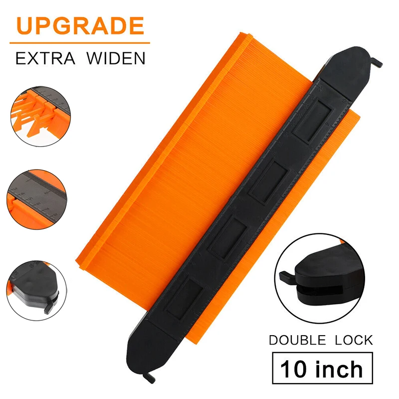 

Contour Gauge Duplicator Contour Scale Template Tiling Measuring Ruler Carpenter Tools 5/10 Inch Contour Gauge with Lock Shape