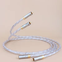 preffair hi end x413 6n ofc copper silver plated rca to rca cable with gold plated rca plug hifi rca interconnect audio cable