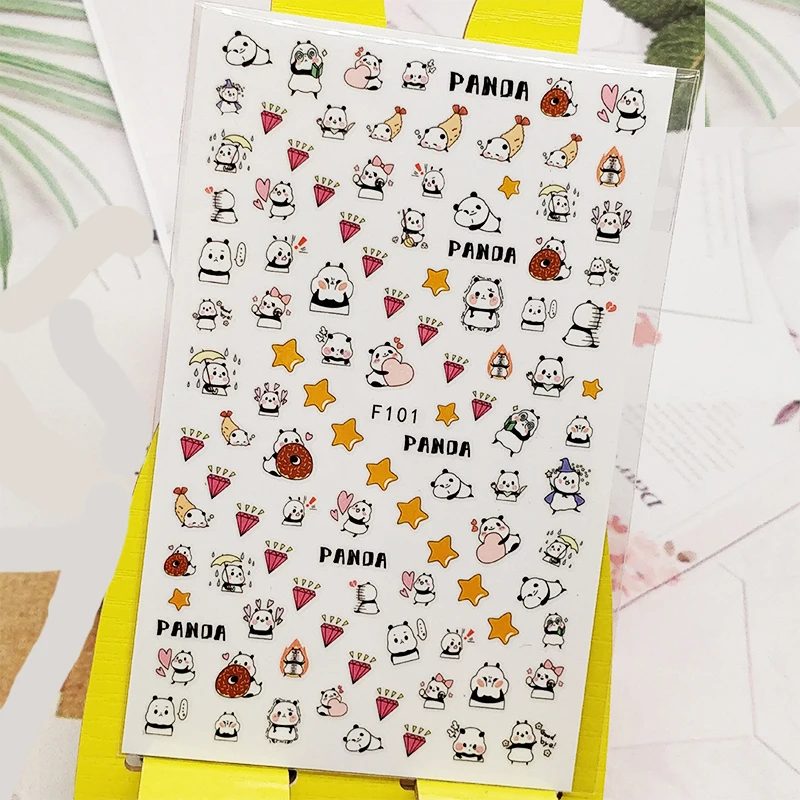 3D наклейки для ногтей Любовь Сердце милый снеговик дизайн украшения из фольги