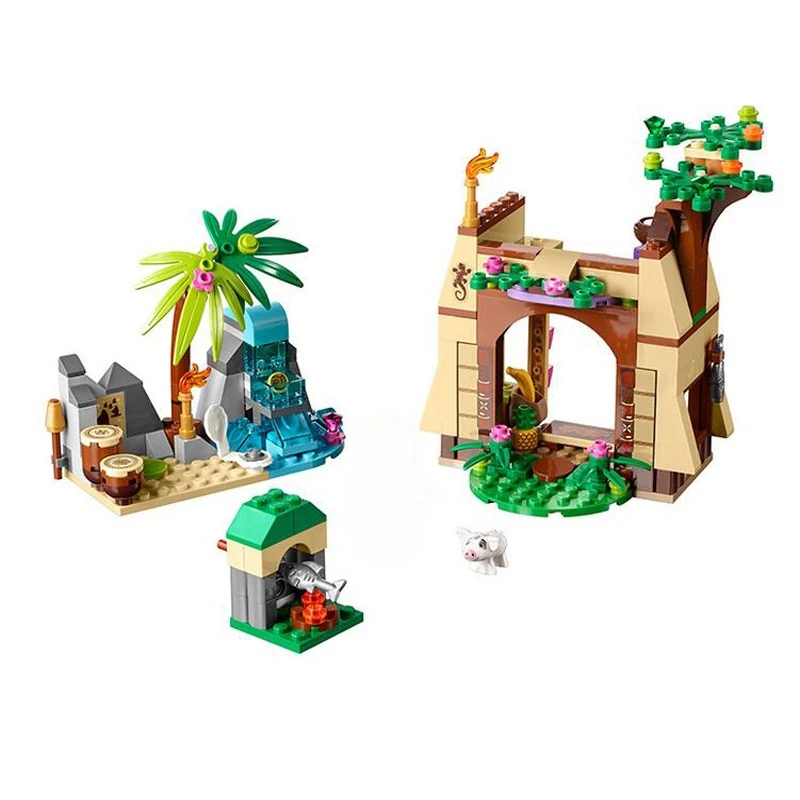

Princess 's Ocean Voyage 41150 Building Blocks Kits Princess Vaiana Island Adventure Figures Bricks Model Toys birthday Gifts