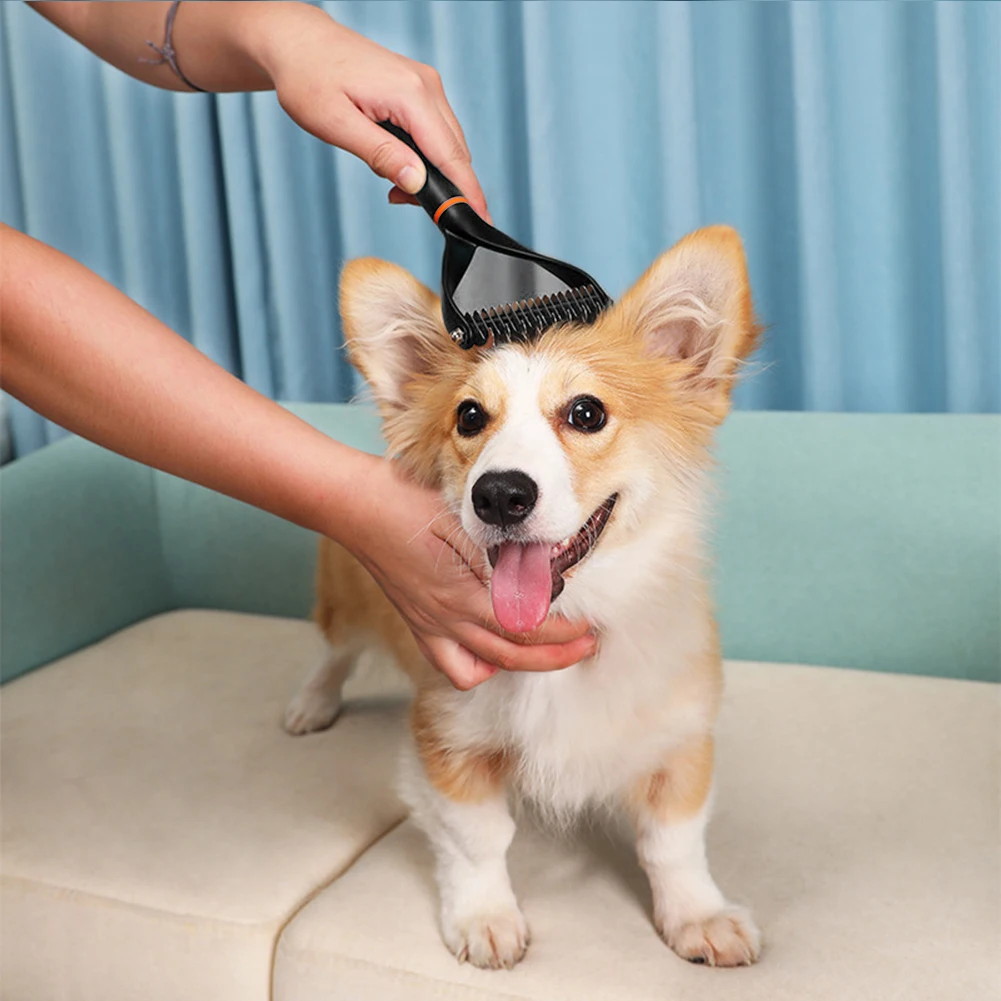 

Pet Comb Dog Grooming Brush Self Cleaning Slicker Brush Dog Combs for Long Short Hair Removes Loose Undercoat Pet Accessories