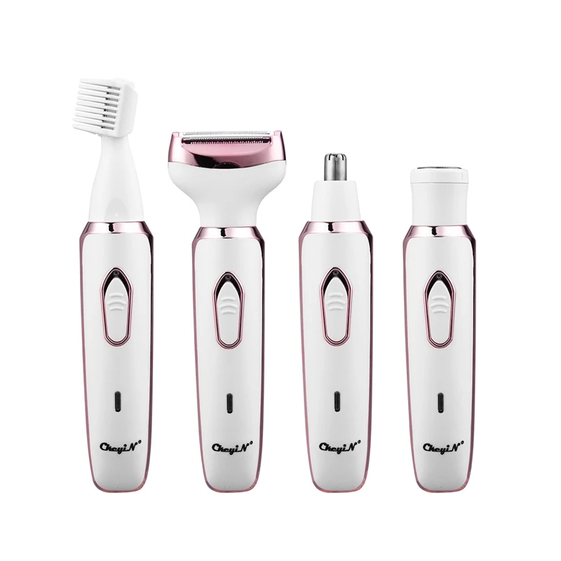 

4 In 1 USB Rechargeable Hair Remover Women Shaver Epilator Female Shaving Bikini Trimmer Nose Eyebrow Razor Depilatory