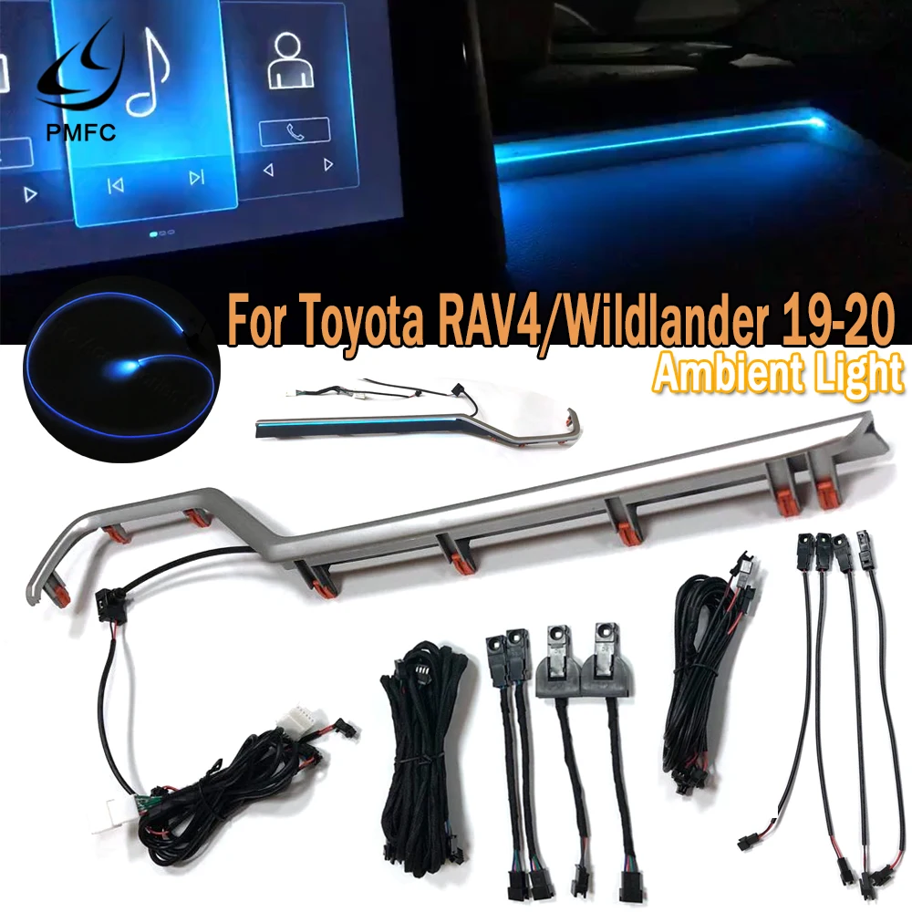 PMFC светодиодный интерьер автомобиля Атмосфера лампы центральной консоли 4 двери