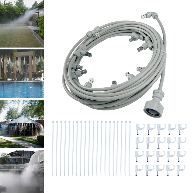 

Garden Misting Cooling System Nozzle Sprinker For Outdoor Water Sprayer Plants Irrigation 6-18 Meters With 1/4'' Nozzle