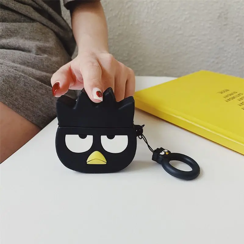 Fashion Crow Pattern Soft Silicone Protective Cover Shockproof Case Skin with Lanyard for Airpods 1/2 Charging Box Accessories |