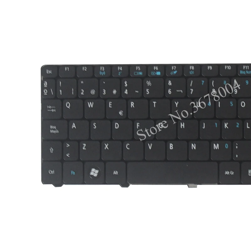 Испанская клавиатура для acer Aspire One D255 D255E 522 D257 AOD257 D260 D270 AOD260 AO521 AO532 AO533 532 532H 521 533 SP черный