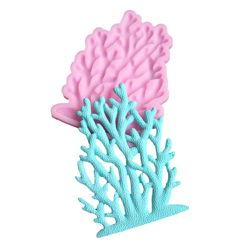 1PCS Coral, seaweed, coral reef Mould Cake Side silicone cake fondant mold cake decorating tools soap mold