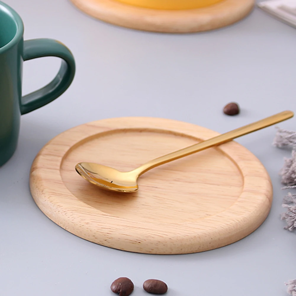 

6pcs Wood Cup Mat Set Mini Pallet Beverage Drink Coaster with Box Coffee Wine Tea Bar Mug Pad for Kitchen Restaurant Household