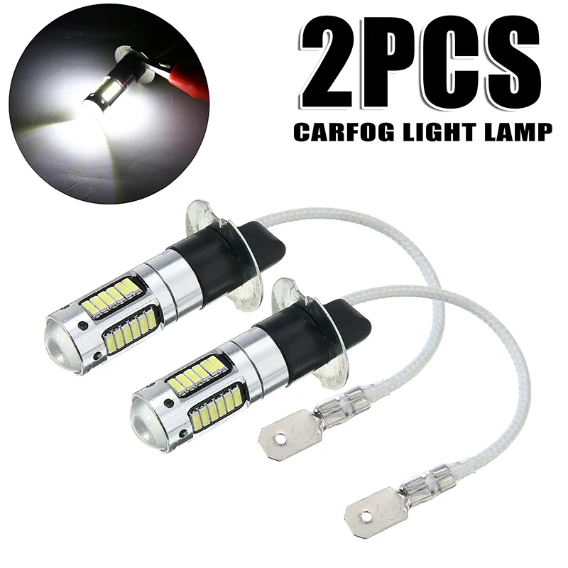 2 шт. 12V H3 30 SMD 4014 светодиодный Противотуманные фары Дневные Фары Светильник Белый