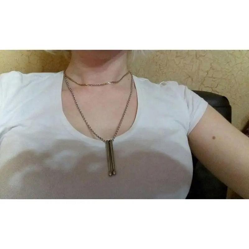 Мужское ожерелье из нержавеющей стали с подвеской барабанных палочек Рокеры Джаз-бэнда для мужчин/женщин Колье ювелирных изделий.