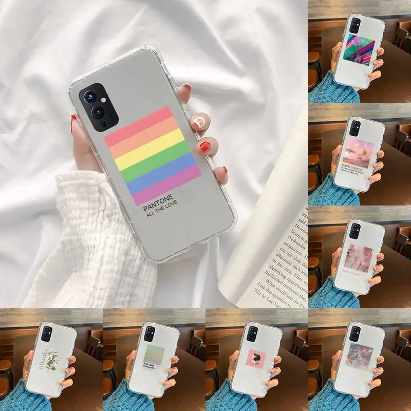 

Flower Summer Pink Phone Case Transparent For OnePlus MEIZU MEITU M 7 8 9 16 17 T PRO XS moible bag