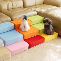 portable 2 step mesh folding pet dog ramp stairs comfortable puppy animal mat bed house cushion