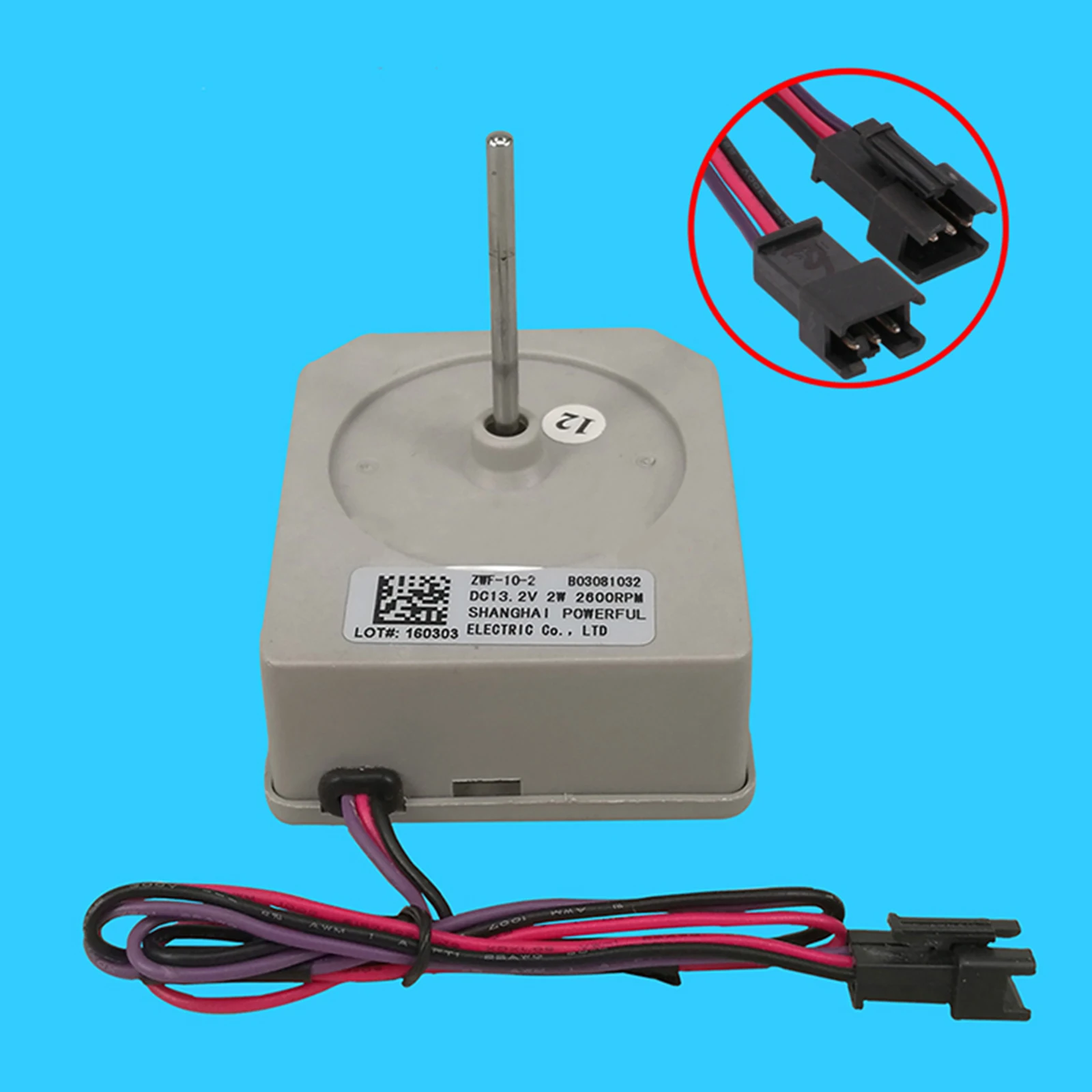 Вентилятор двигателя постоянного тока ZWF-10-2 B03081032 DC13.2V 2W для MeiLing& Rongsheng двухдверный холодильник вентилятор двигателя
